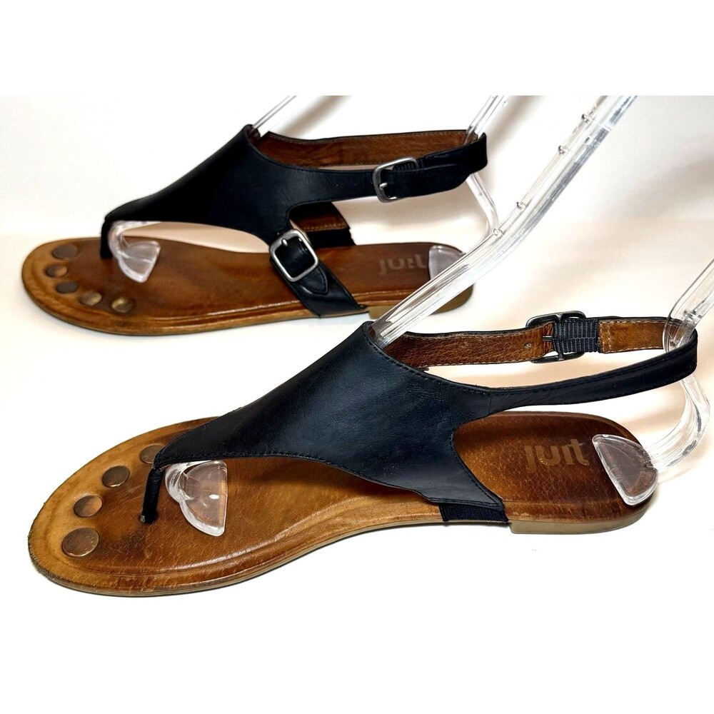 Juil Nala Grounding Earthing Sandals Women’s 9 Black Leather Copper Studs
